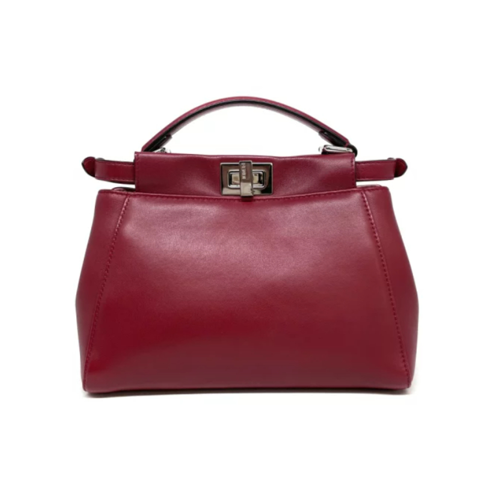 Fendi Peekaboo Small Nappa Leather Python Shoulde… - image 2